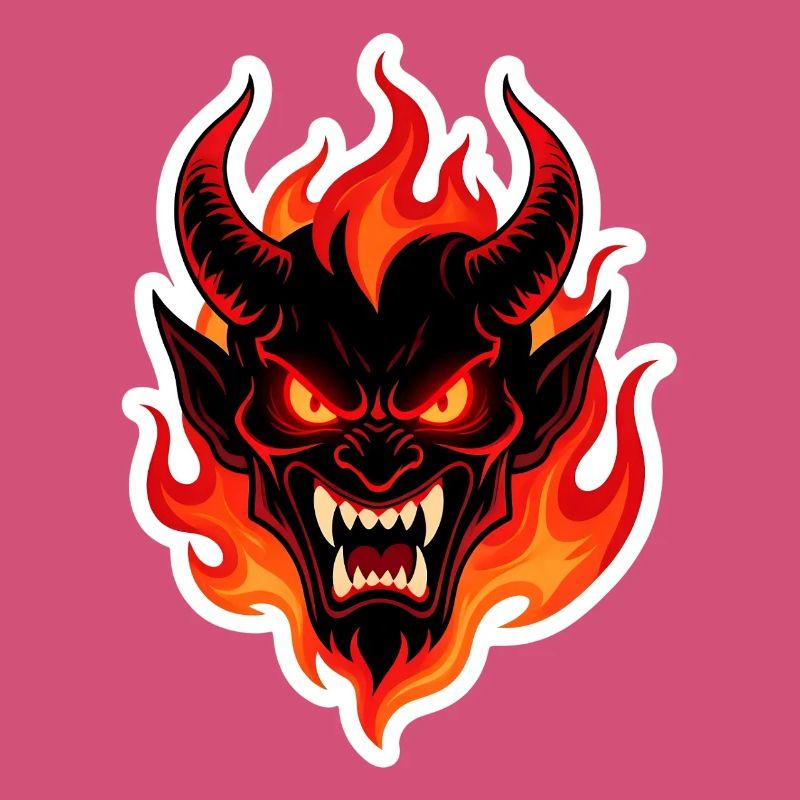 Fiery Demon Head