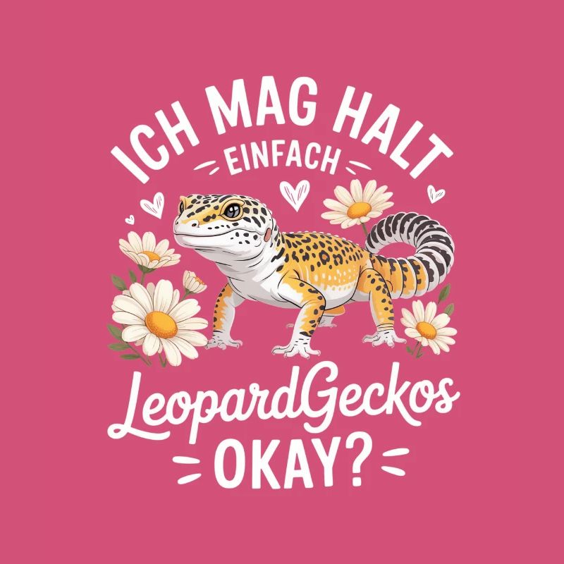 Léopard Gecko Fleur Blague Chemise