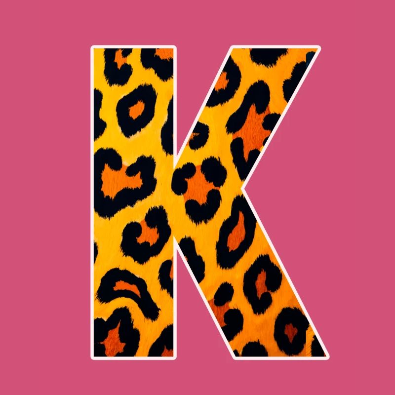Leopardischer Buchstabe K
