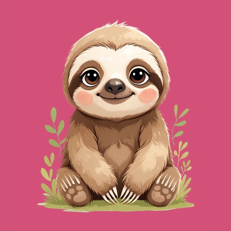 Cute Sloth Sitting