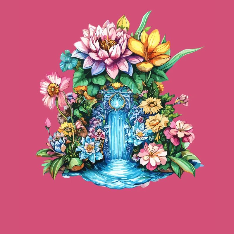 Flower Waterfall Kaleidoscope