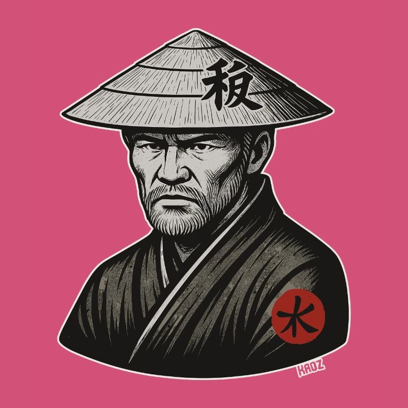 Rice Hat Samurai Warrior