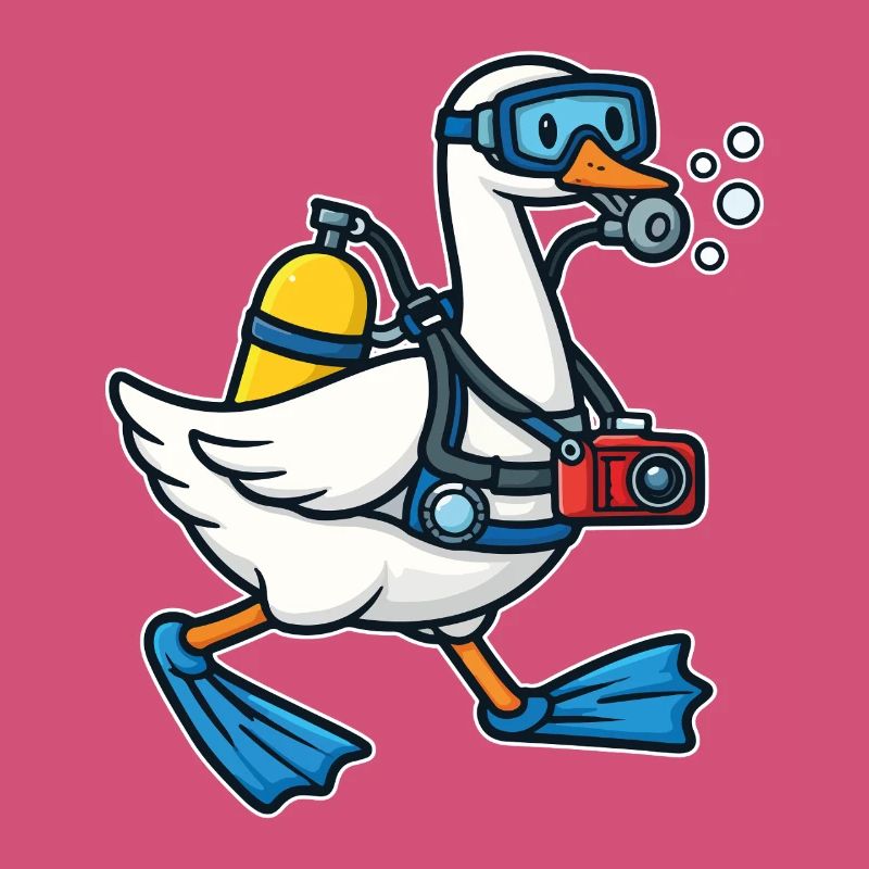 Diver Duck with Camera