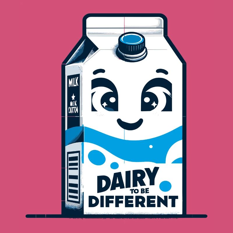 Face de la boîte de lait – être différente