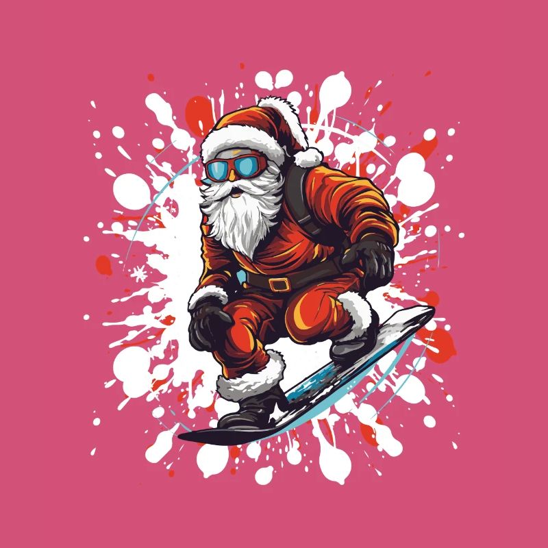 Weihnachtsmann Snowboard
