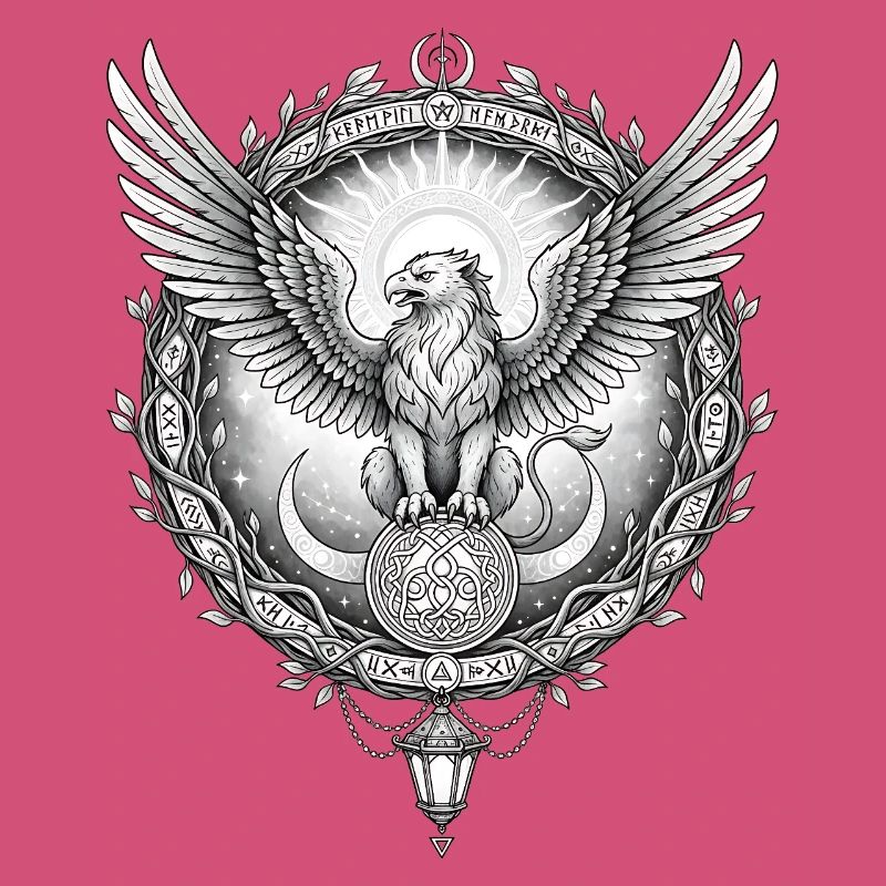 Cosmic Eagle with Rune Ring