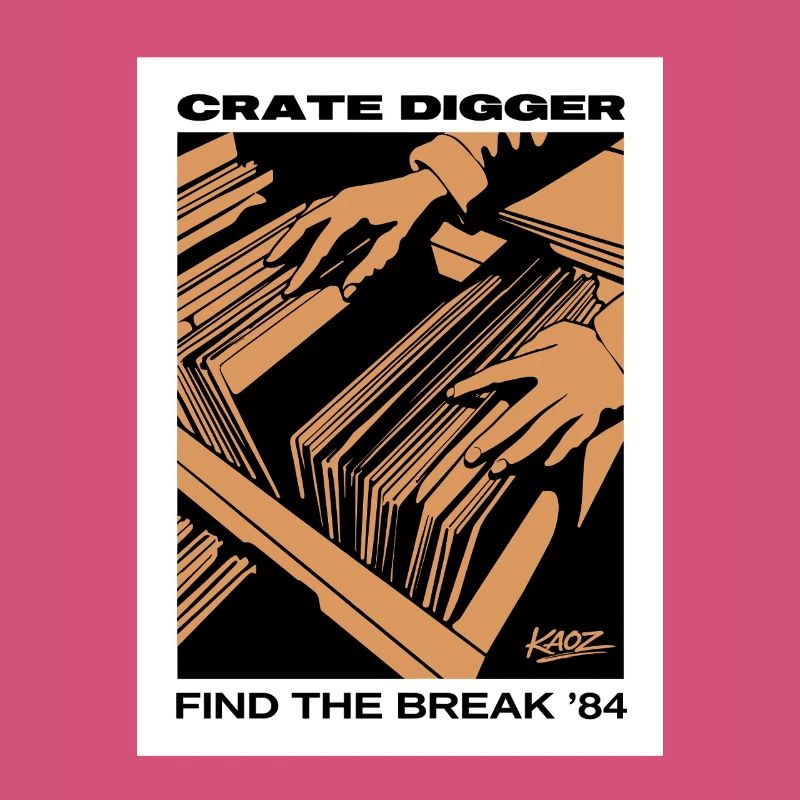 Affiche vinyle Crate Digger 84