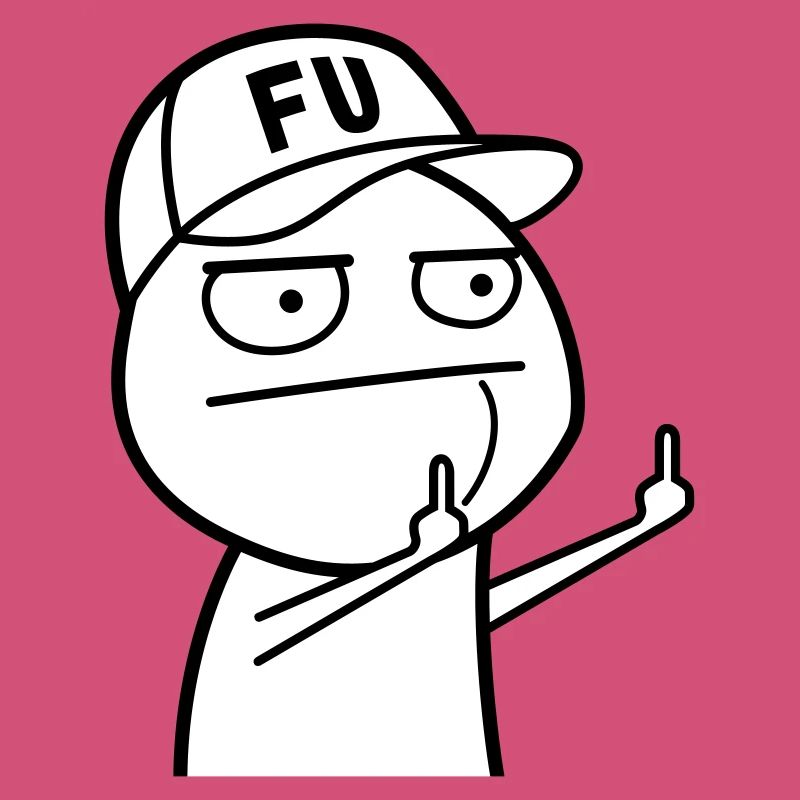 FU Meme avec casquette de baseball (les couleurs peuvent être changées)