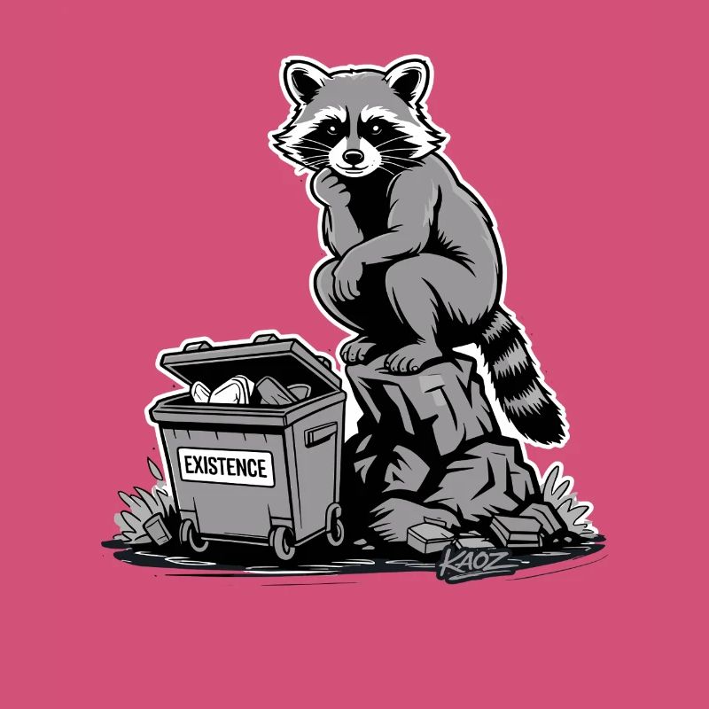 Existenz Waschbärmüllcontainer