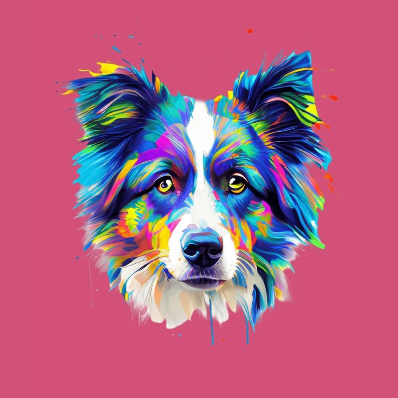 Colourful Australian Shepherd Art