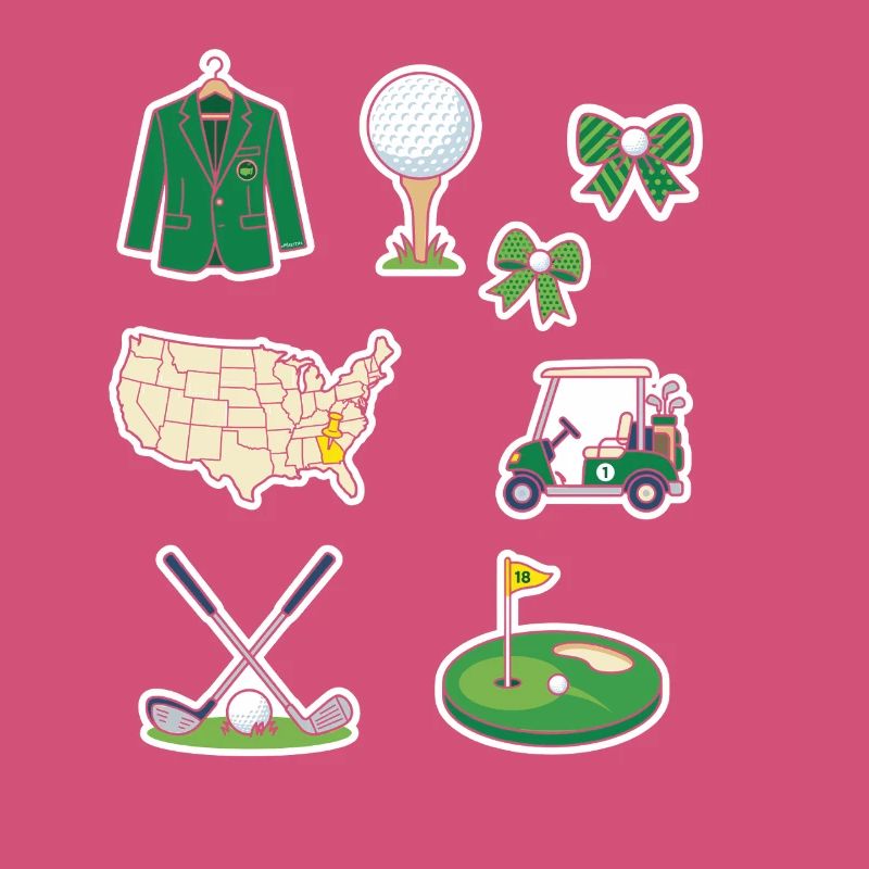 Ensemble d’autocollants Golf Universe