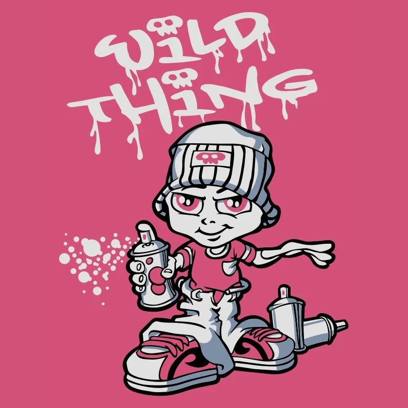 Graffiti boy and spray paint