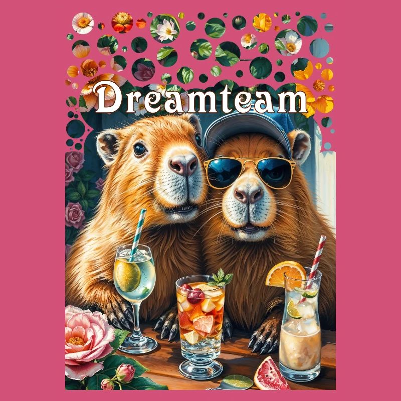 Dreamteam Capybara Couple Teamwork Freizeit