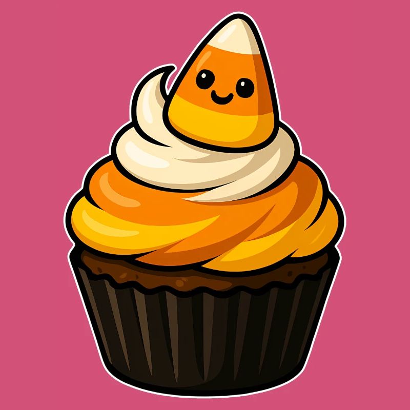 Breloque Cupcake CandyCorn