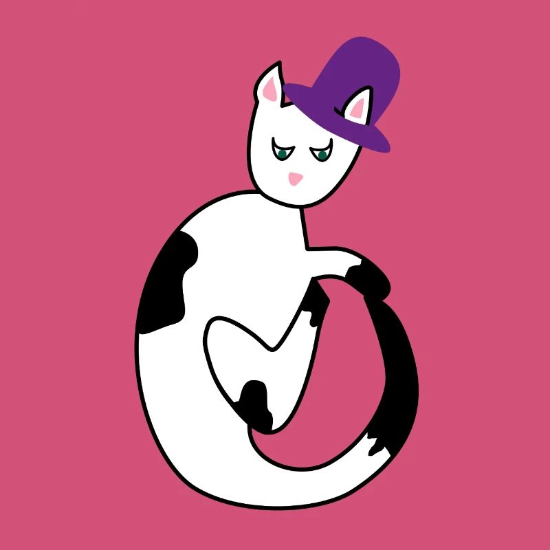 Chat avec chapeau Abstraction