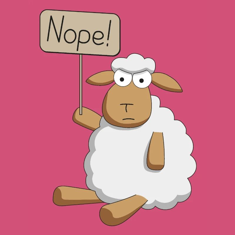 Nope! - protesting sheep