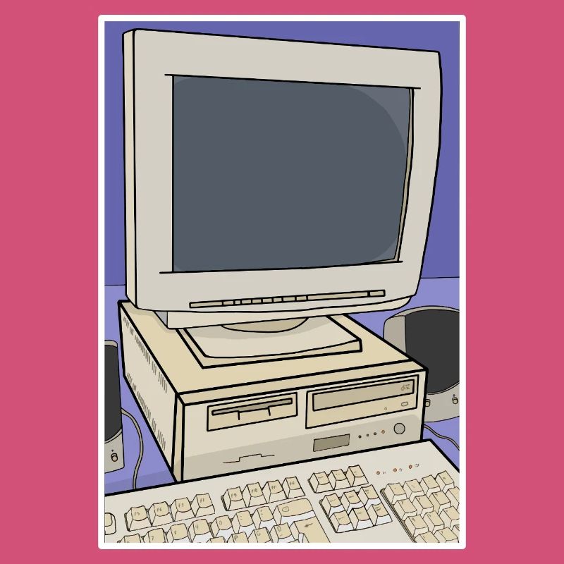 Retro Computer Desktop Setup