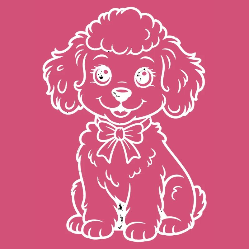 Caniche avec illustration d’arc