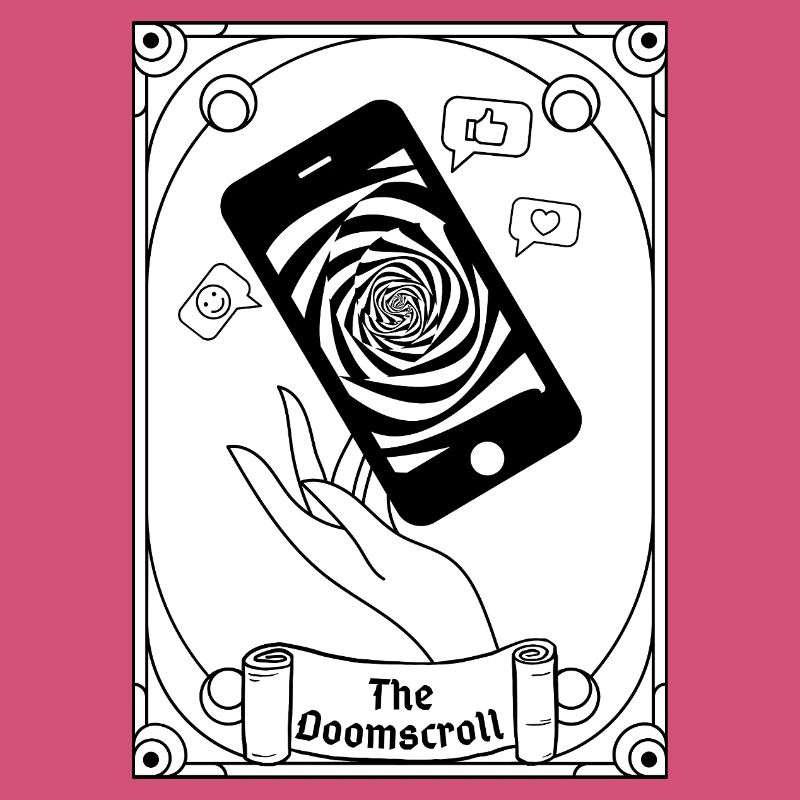 Doomscroll Brainrot Smartphone Tarot