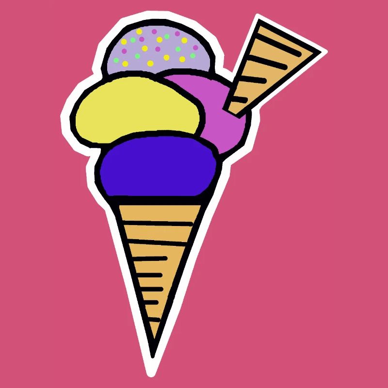 Eiswaffel Eiscreme Eis Kinder Retro