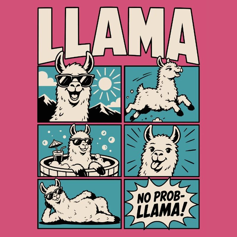 Chill Llama Comic Design