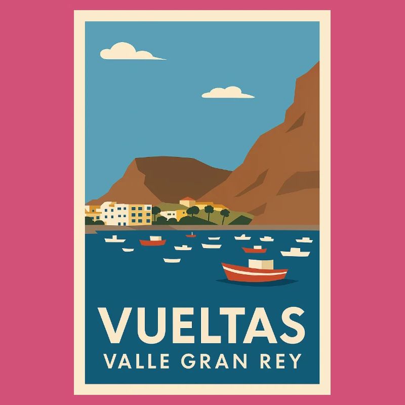 Affiche côtière de la Vuelta Valle Gran Rey
