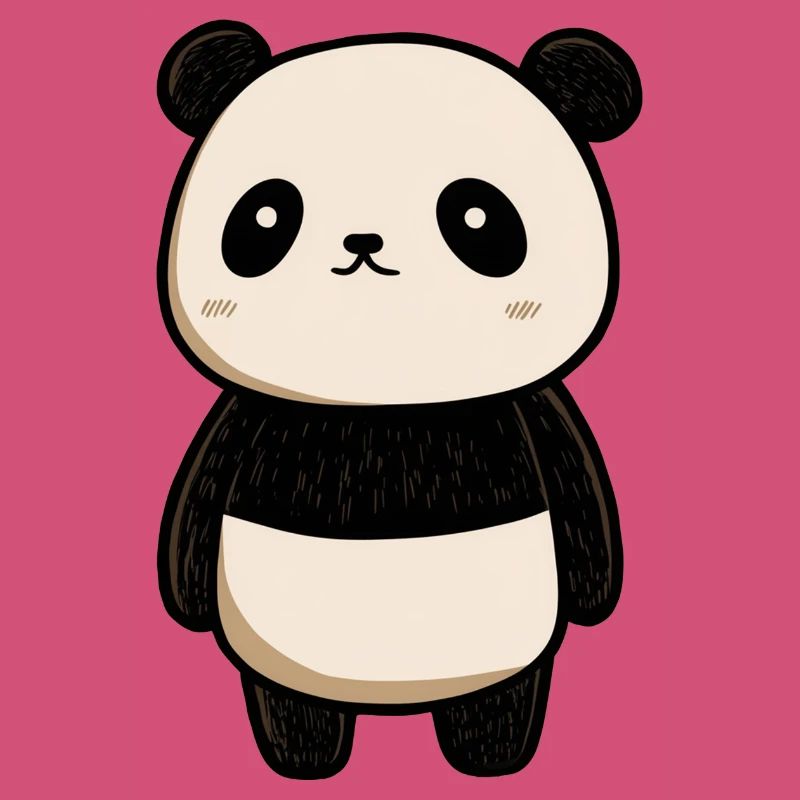 dessin panda, panda mignon, bébé panda