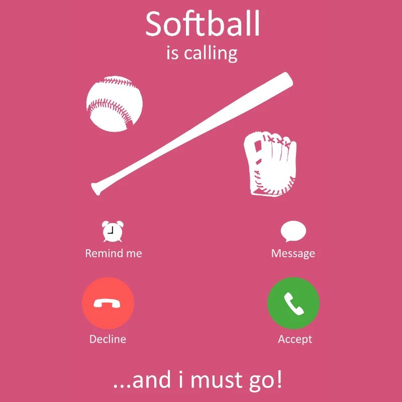 Softball ruft lustige eingehende Anrufe an