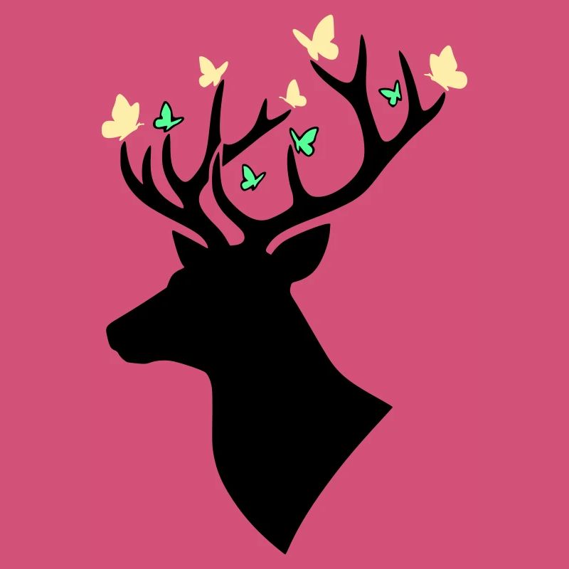 Papillon tête de cerf Multicolore