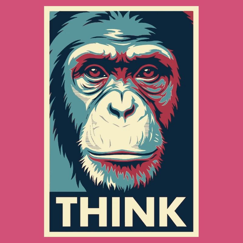 Monkey Thinking Pop Art Poster