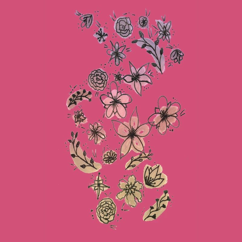 Prairie de fleurs colorée