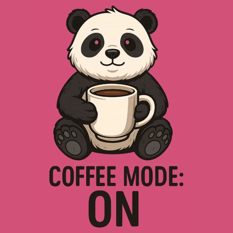 Kaffee Panda Modus An Tier Design 