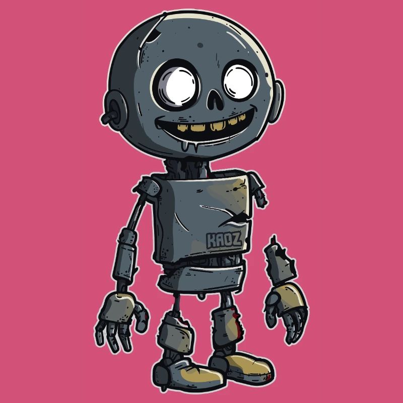 Petit robot zombie à scrap