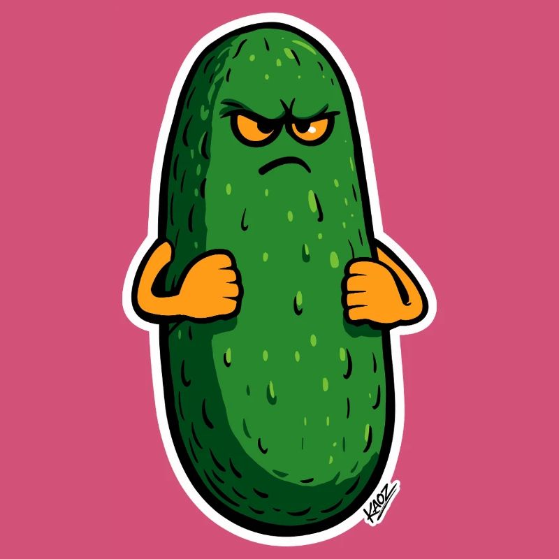 Grumpy Pickle Mascot