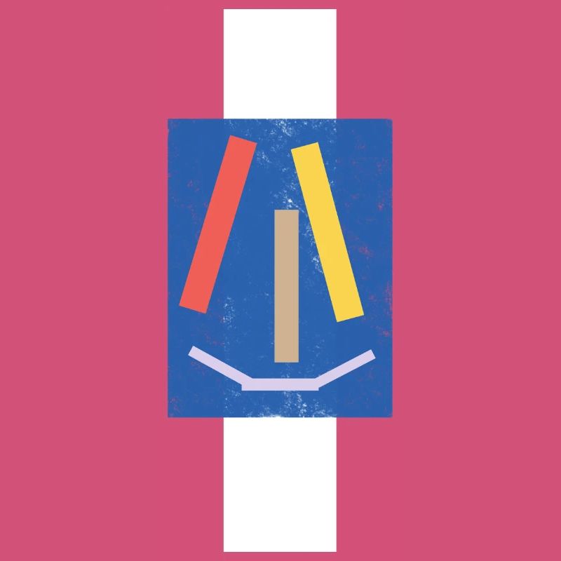 Abstract laughing face