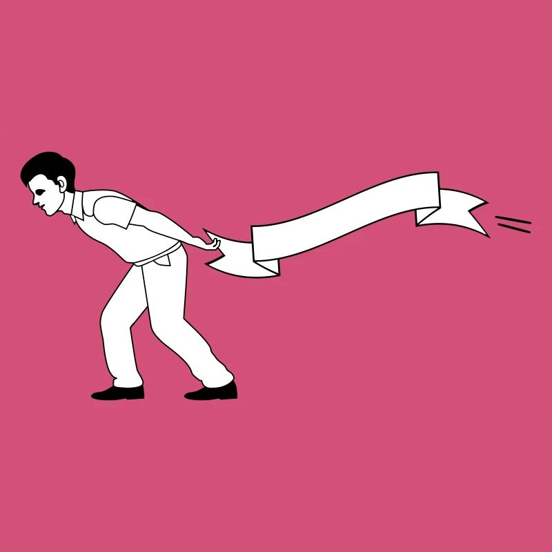 man pulls Banner | Bannerträger