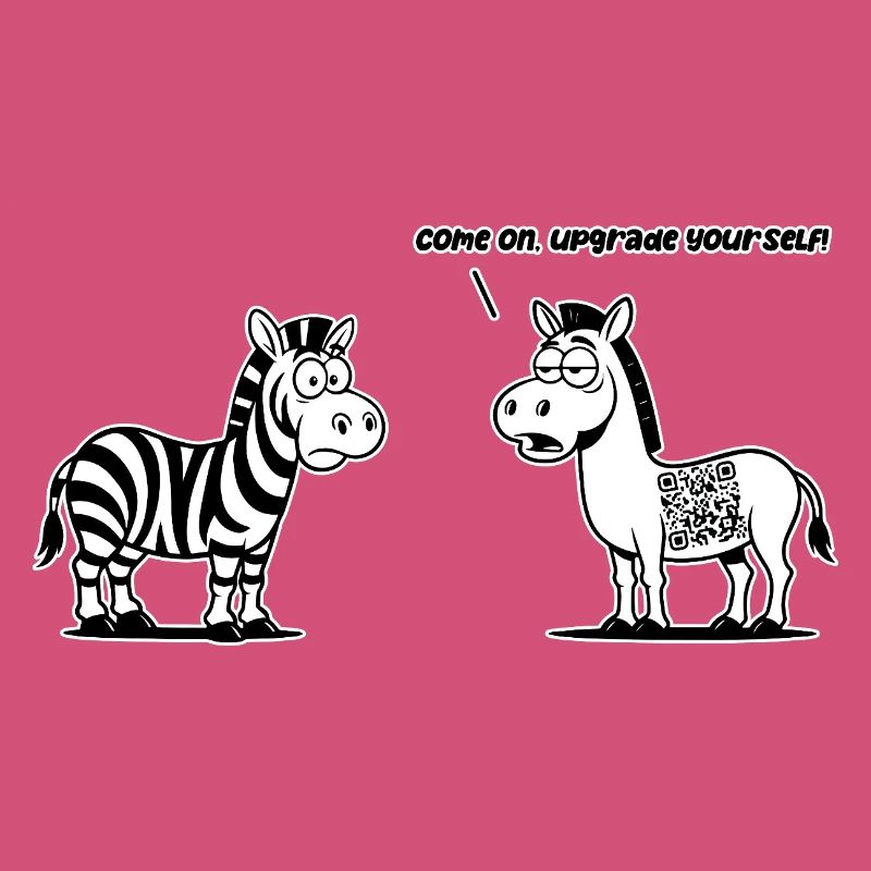 Funny Zebra with QR Code Upgrade