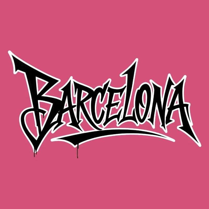 Lettrage de style graffiti de Barcelone