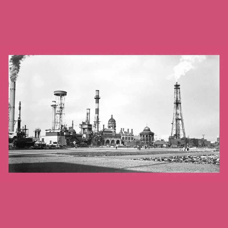 Industrielle Dampflandschaft Retro