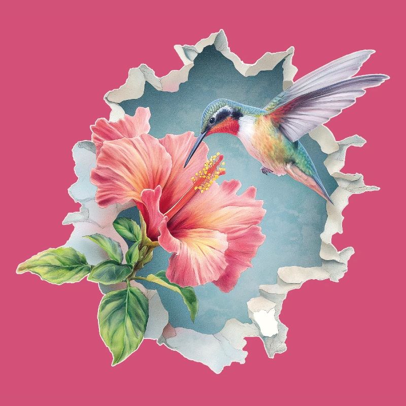 Colibri avec des fleurs