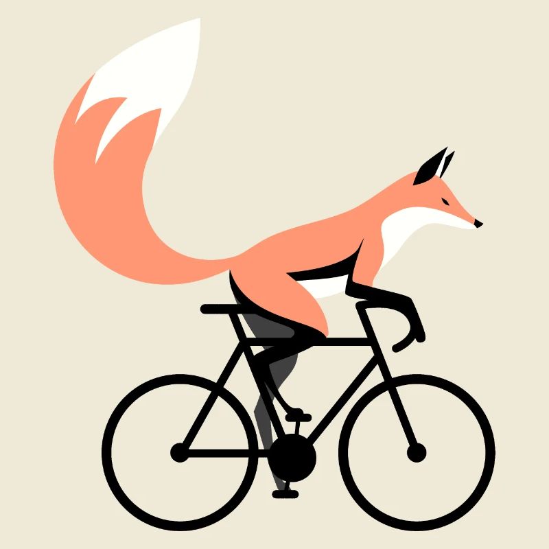 Renard à vélo