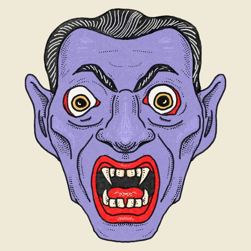 Visage de diable vampire