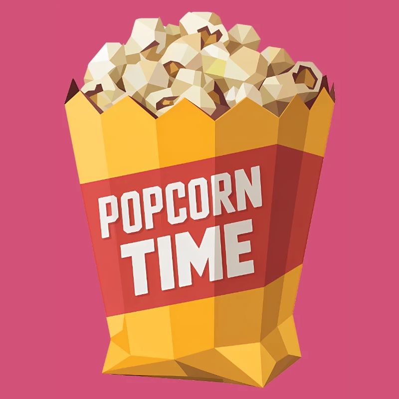 Popcorn Bag - Cool Low Poly Logo