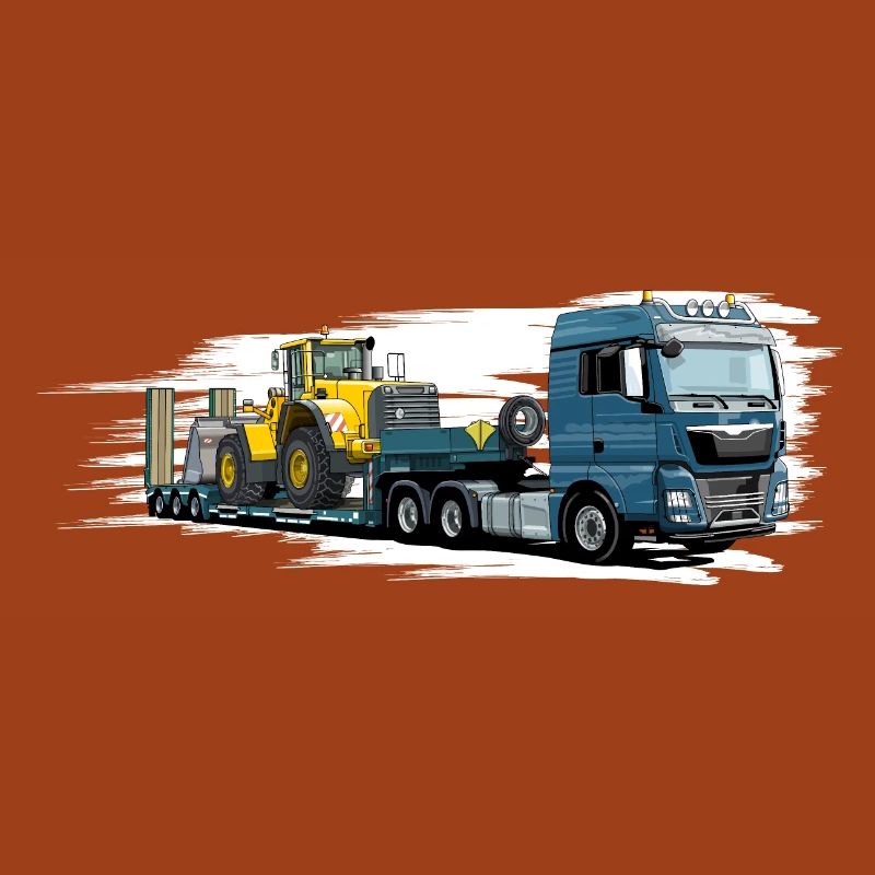 Low-loader with wheel loader