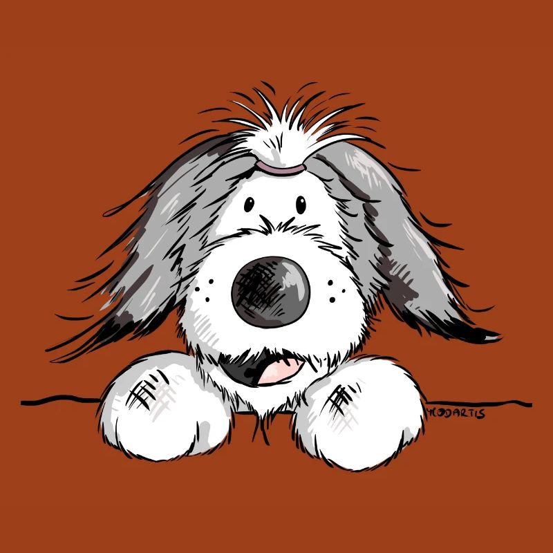 Fröhlicher Bearded Collie