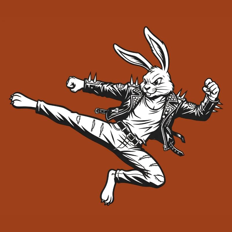 Heavy Metal Easter Bunny Rocker Easter Hardcore Bunny