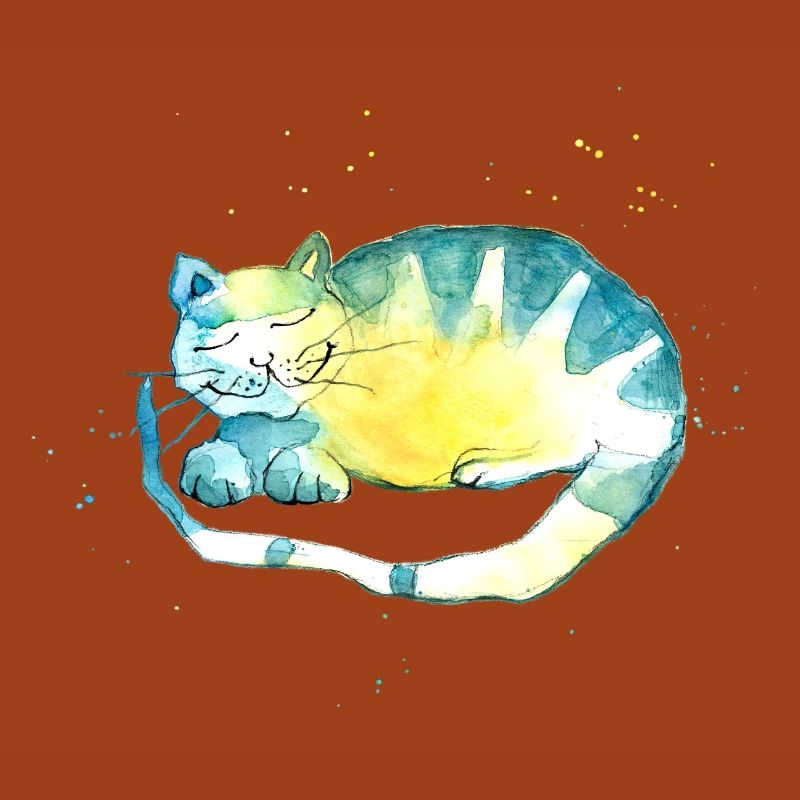 Chat endormi. Je dois réfléchir.