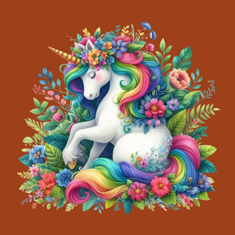 Regenbogenmähne Einhorn Blüte