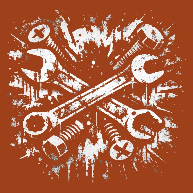 Conception de clé à molette Tool Grunge