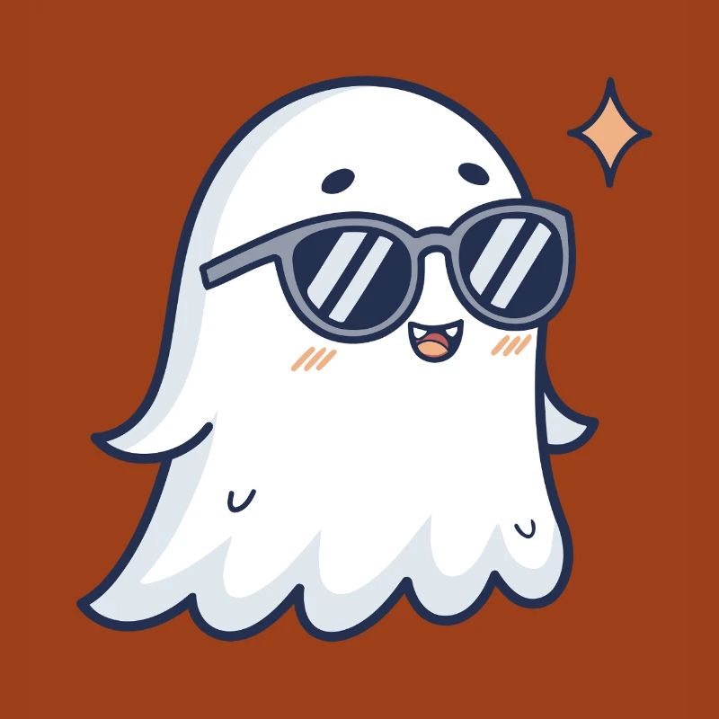 Chic ghost with glasses
